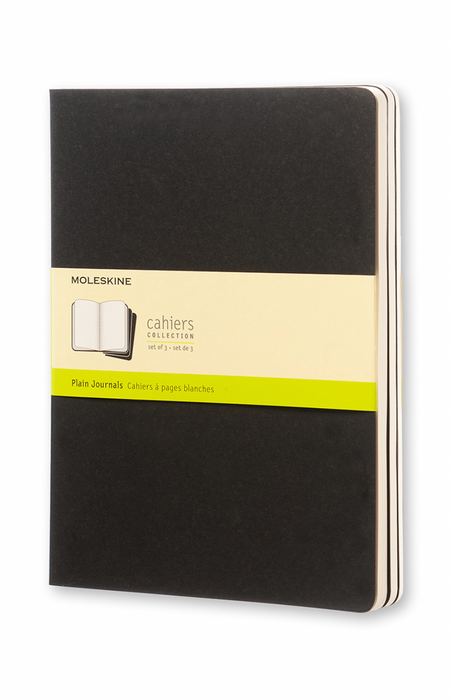 Moleskine Cahier Notizheft XL Blanko Schwarz Softcover