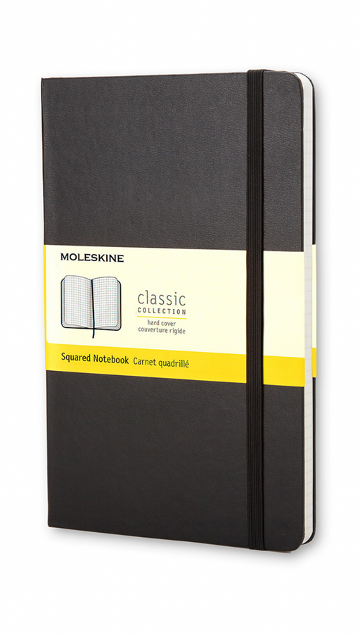 Moleskine Classic Notebook Large Hardcover Schwarz Kariert