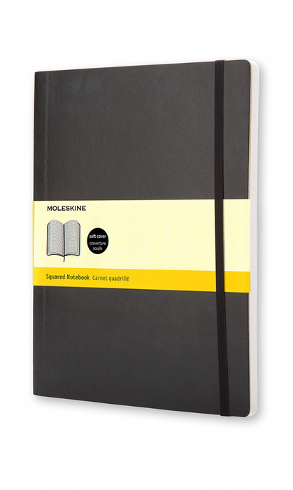Moleskine Classic Notebook XL Softcover Schwarz Kariert