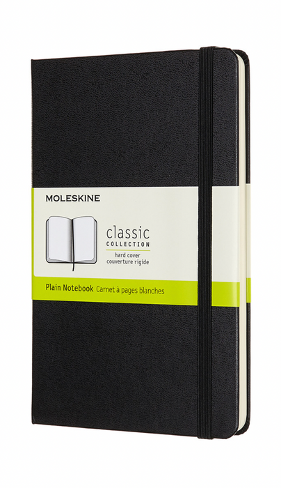 Moleskine Classic Notizbuch Plain Collection Medium Hardcover Schwarz