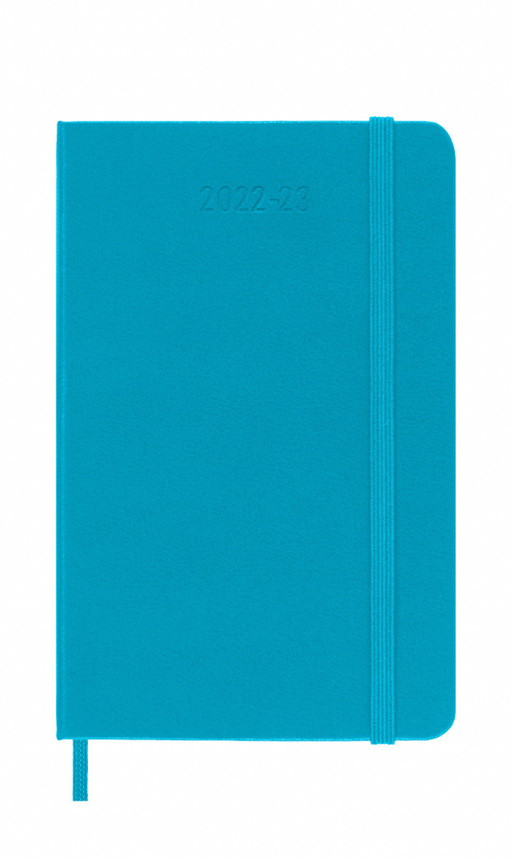 Moleskine Wochenkalender Pocket Hardcover Manganblau 2022-2023 Englisch