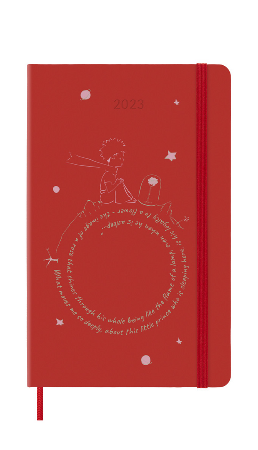 Moleskine Wochennotizkalender Large - Le Petit Prince Hard Cover Rot - 2023