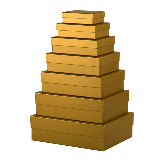 Rössler Boxen rechteckig Gold