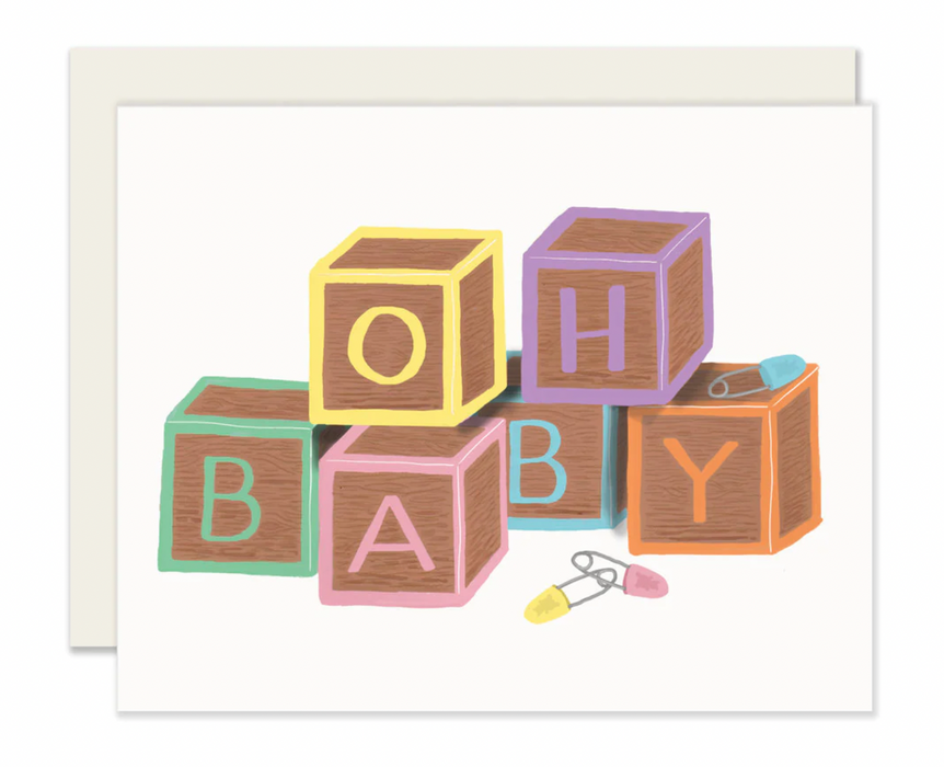 Slightly Stationery Grußkarte Baby Blocks