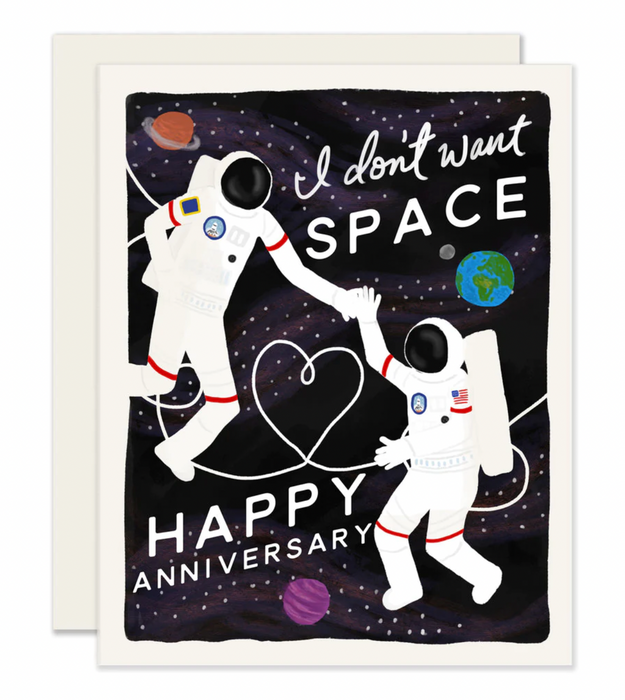 Slightly Stationery Grußkarte Don't Want Space Anniversary