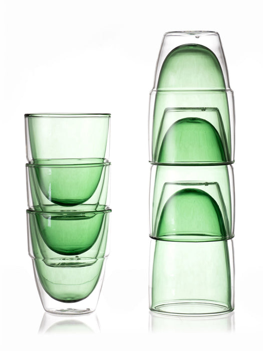 STACK doppelwandiges Glas Green