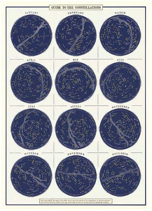 Cavallini Geschenkpapier/Poster Guide To The Constellations
