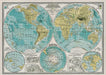 Cavallini Geschenkpapier/Poster Hemispheres Map