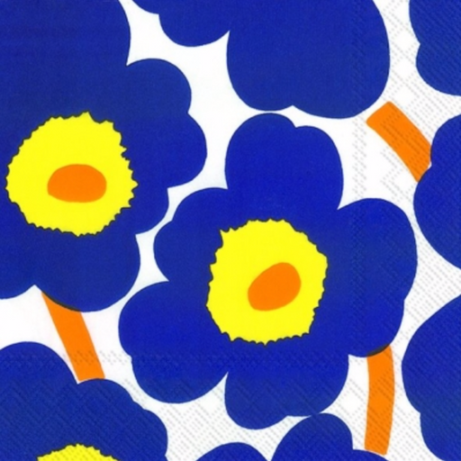 ihr lunch servietten marimekko unikko dark blue
