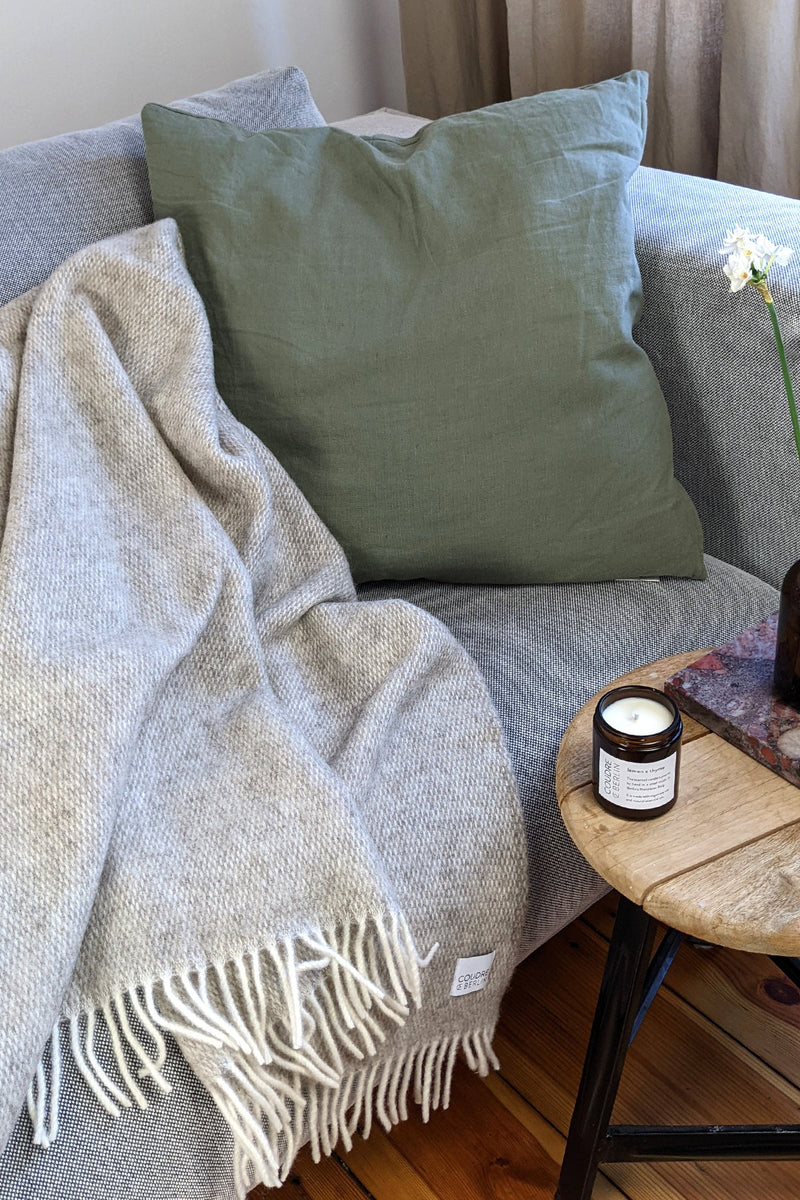 Coudre Berlin Wolldecke - Pickstitch - Wool Blanket Limestone